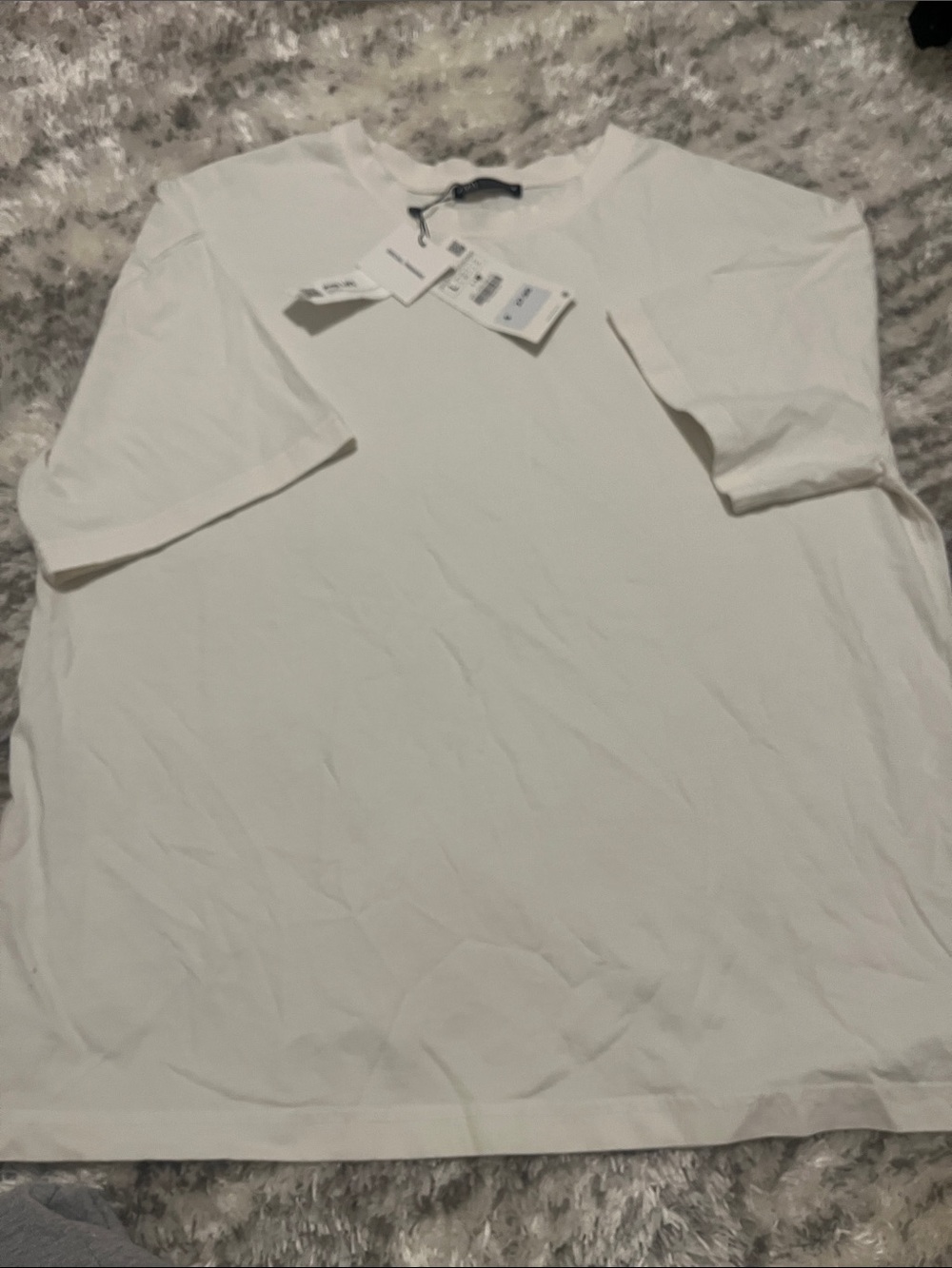 Zara women’s White Crew Neck T-Shirt